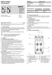 Festo CPX-4AE-4AA-H Manual De Instrucciones