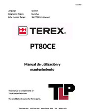 Terex PT80CE Manual De Utilización Y Mantenimiento