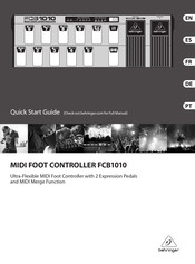 Behringer MIDI FOOT CONTROLLER FCB1010 Guia De Inicio Rapido