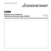 Gossen MetraWatt A2000 Manual Del Usuario