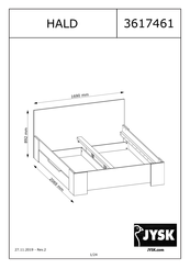 JYSK HALD 3617461 Manual De Instrucciones