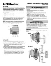 LiftMaster 850LM Guia De Inicio Rapido