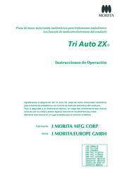 Morita Tri Auto ZX Instrucciones De Operación