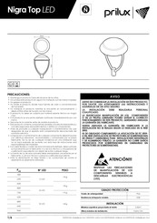 Prilux Nigra Top LED Manual Del Usuario