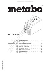 Metabo WIG 170 AC/DC Manual De Uso