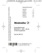 Weidmuller 841119 Manual Del Usuario