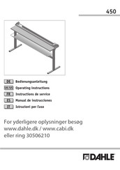 Dahle 450 Manual De Instrucciones