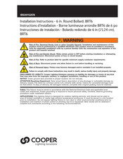 Cooper BRT6 Instrucciones De Instalación