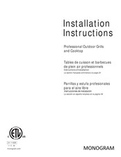 Monogram ZX30JR Instrucciones De Instalación