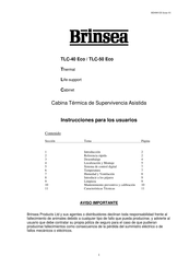 Brinsea TLC-50 Eco Instrucciones Para Los Usuarios