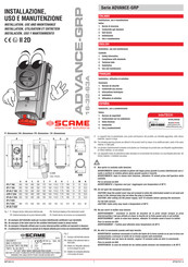 Scame ADVANCE-GRP Serie Instalación Uso Y Mantenimiento