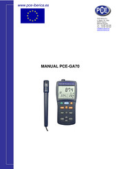 PCE GA70 Manual Del Usuario