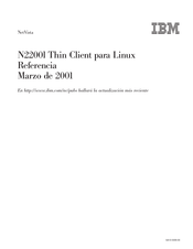 IBM NetVista Thin Client N2200l Manual De Referencia