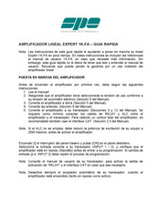 SPE EXPERT 1K-FA Guía Rápida