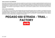 aprilla PEGASO 650 TRAIL Manual Del Usuario