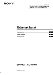 Sony SU-P50T1 Instrucciones