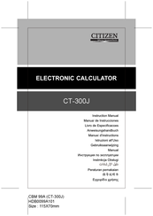 Citizen CT-300J Manual De Instrucciones