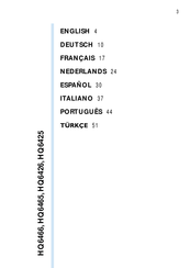 Philips HQ6425 Manual De Instrucciones