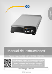 PCE Instruments PCE-MSR 410 Manual De Instrucciones