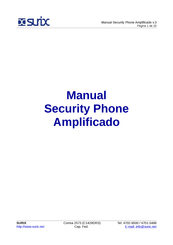 Surix Security Phone Manual