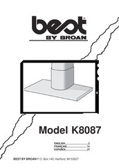 Broan BEST K8087 Manual Del Usuario