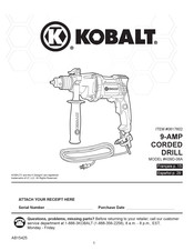 Kobalt K09D-06A Manual De Instrucciones