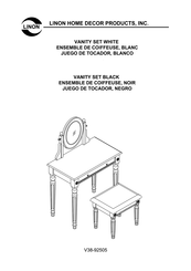 Linon VANITY SET BLACK Manual De Instrucciones