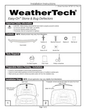 WeatherTech 50192 Instrucciones De Instalación