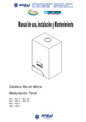 Ansal R25 TB Manual De Uso, Instalación Y Mantenimiento