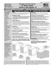 Backyard Storage Solutions Premier Serie Manual Del Usario