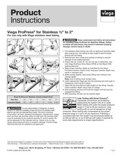 Viega ProPress Instrucciones Del Producto
