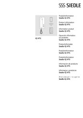 SSS Siedle IQ HTS Informacion De Producto