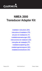 Garmin Intelliducer NMEA 2000 Instrucciones De Instalación