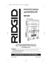 RIDGID WD7000 Manual Del Operador