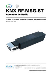 elsner elektronik KNX RF-MSG-ST Datos Técnicos E Instrucciones De Instalación