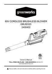 GreenWorks GBL80320 Manual Del Propietário