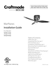 Craftmade WarPlanes WB448 Guia De Instalacion