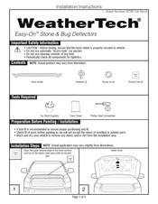 MacNeil WeatherTech Easy-On Stone & Bug Deflectors Instrucciones De Instalación