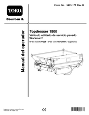 Toro TopDresser 1800 Manual Del Operador