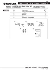 Suzuki 93700-3184 Serie Instructions De Montage