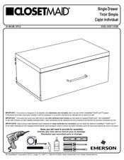 Emerson Closetmaid 3728 Guia De Inicio Rapido