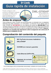 D-Link AirPlus G DWL-G700AP Guía Rápida De Instalación