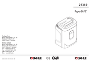 Dahle PaperSAFE 22312 Traducción Del Manual De Instrucciones Original