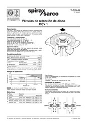 Spirax Sarco DCV1 Guia De Inicio Rapido