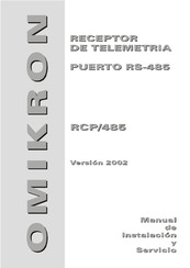 Omikron RCP/485 Manual De Instalación Y Servicio