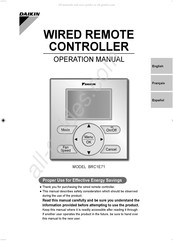 Daikin BRC1E71 Manual De Instrucciones