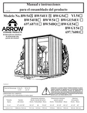 Arrow Storage Products BW54 Serie Manual E Instrucciones Para El Ensamblado Del Producto