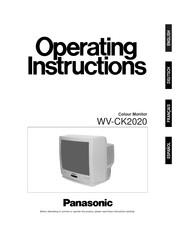 Panasonic WV-CK2020 Instrucciones De Operación