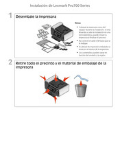 Lexmark Pro700 Serie Instalación