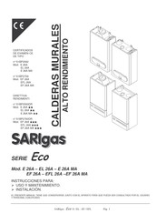 SARIgas EF 26A MA Instrucciones Para Uso Y Mantenimiento